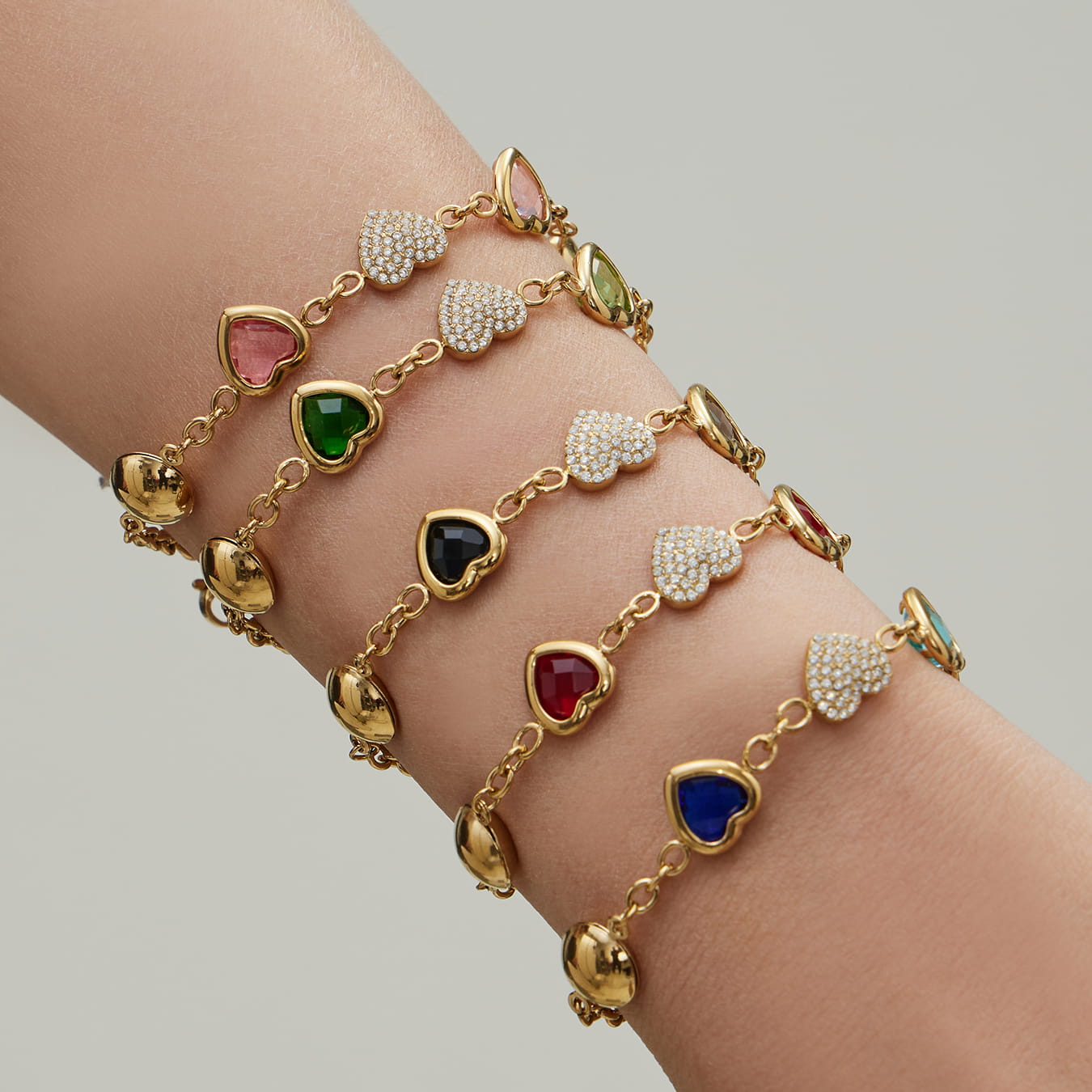 Colorful Glass Stone Jewelry Set