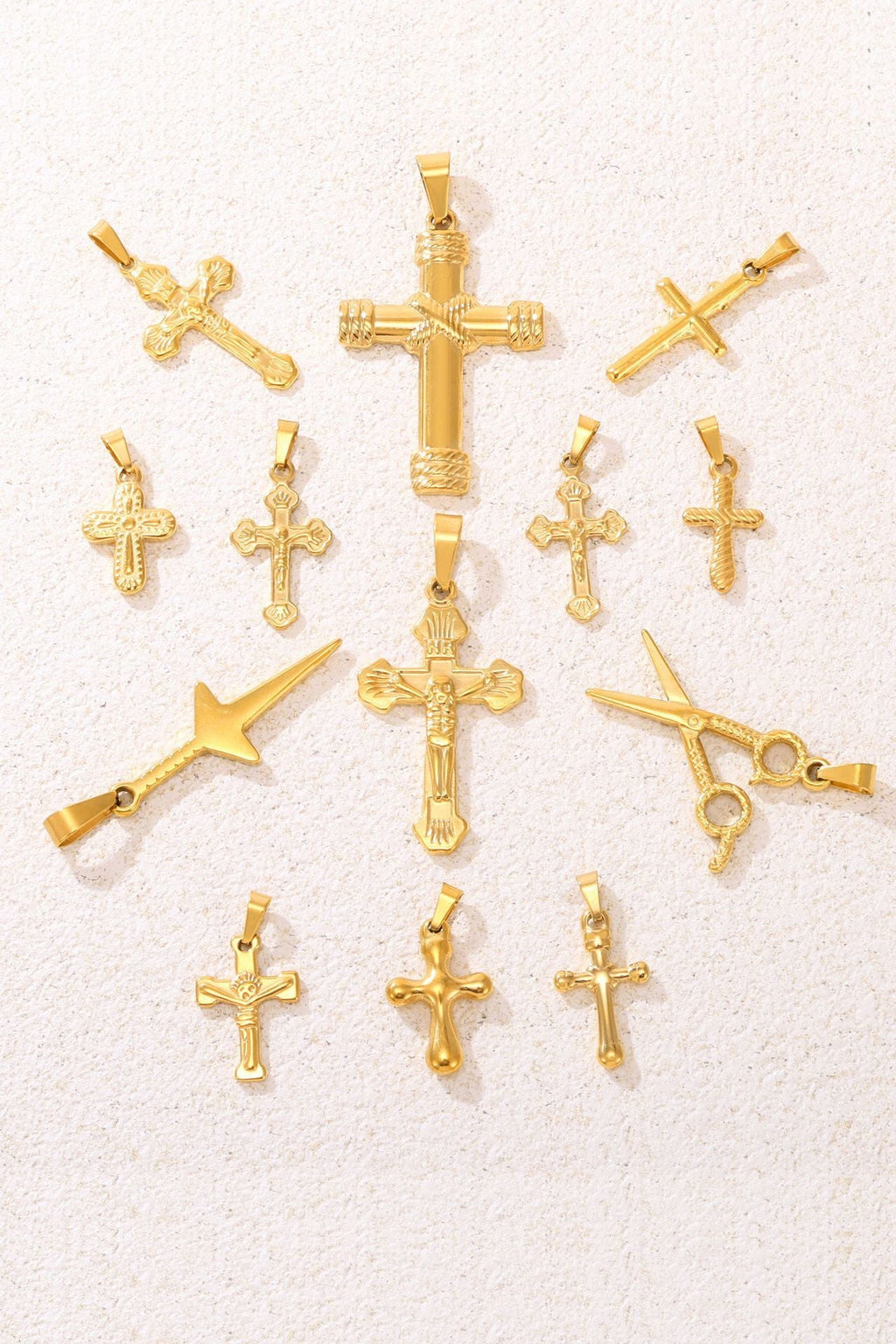Gold Pendant Charm Necklace