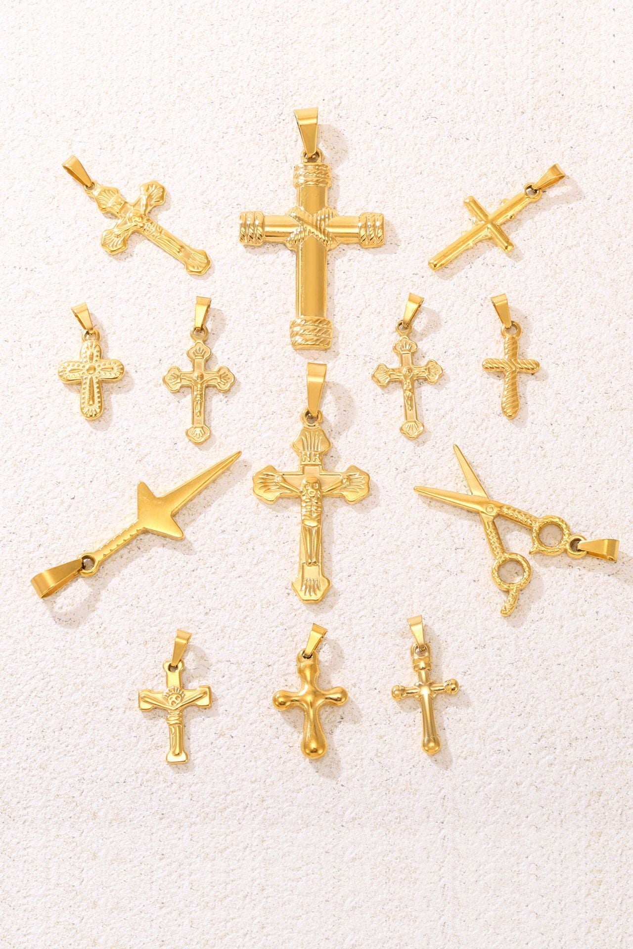Gold Pendant Charm Necklace