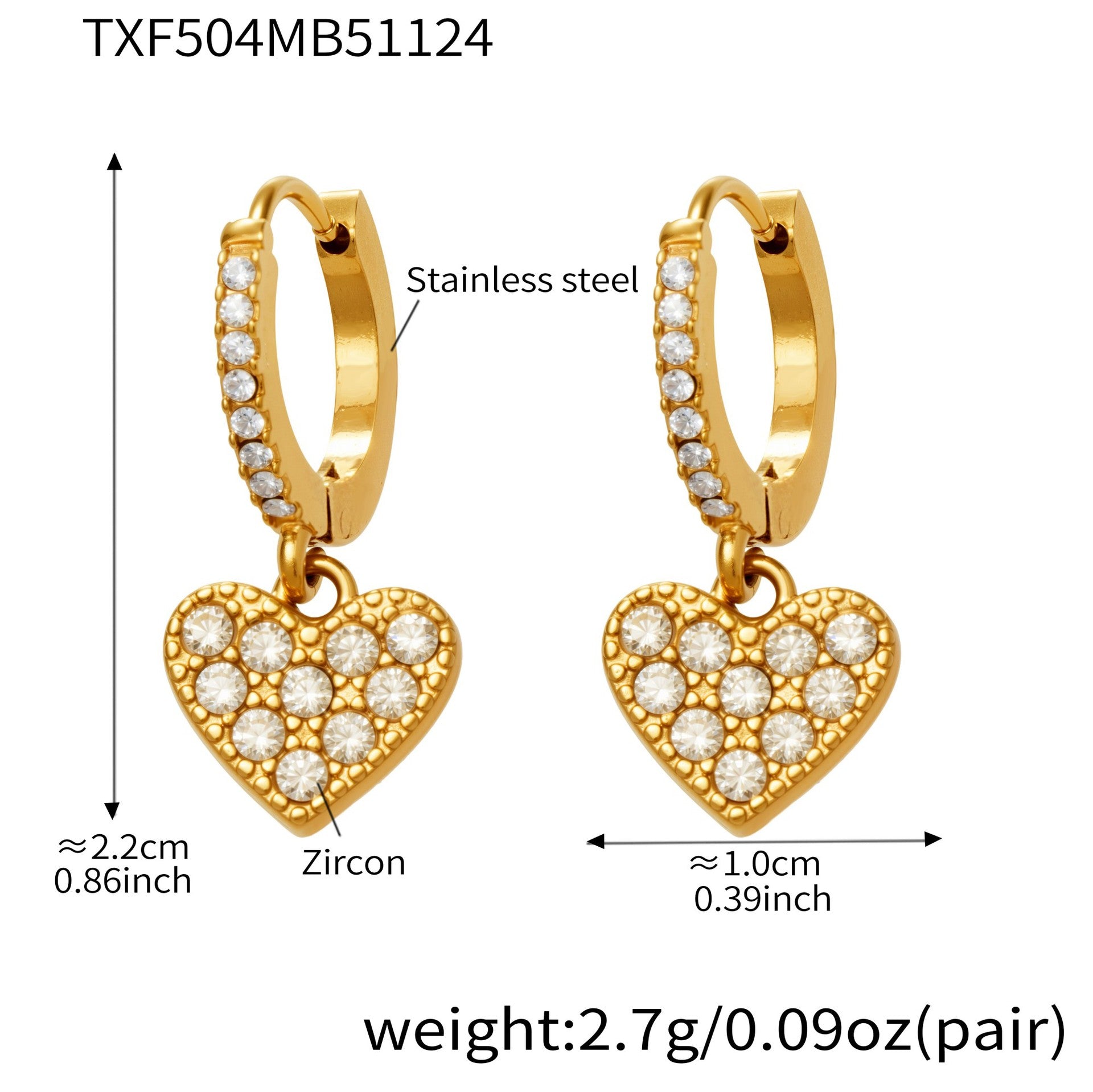 Heart CZ Charm Jewelry Set | Necklace, Bracelet, Anklet & Earrings