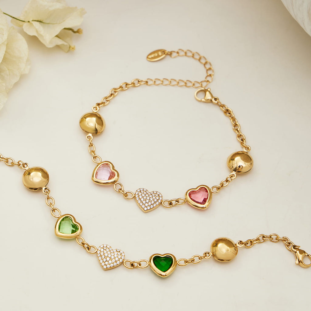 Colorful Glass Stone Jewelry Set
