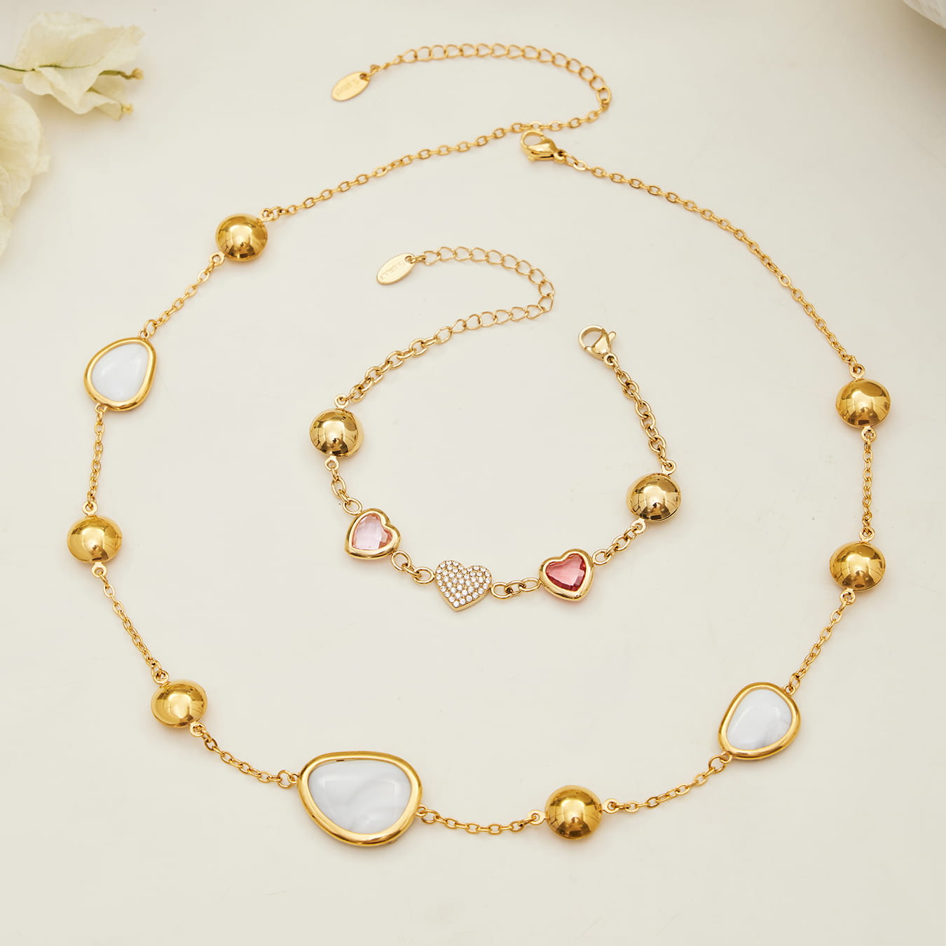 Colorful Glass Stone Jewelry Set
