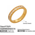 Colorful Zircon Gold Rings