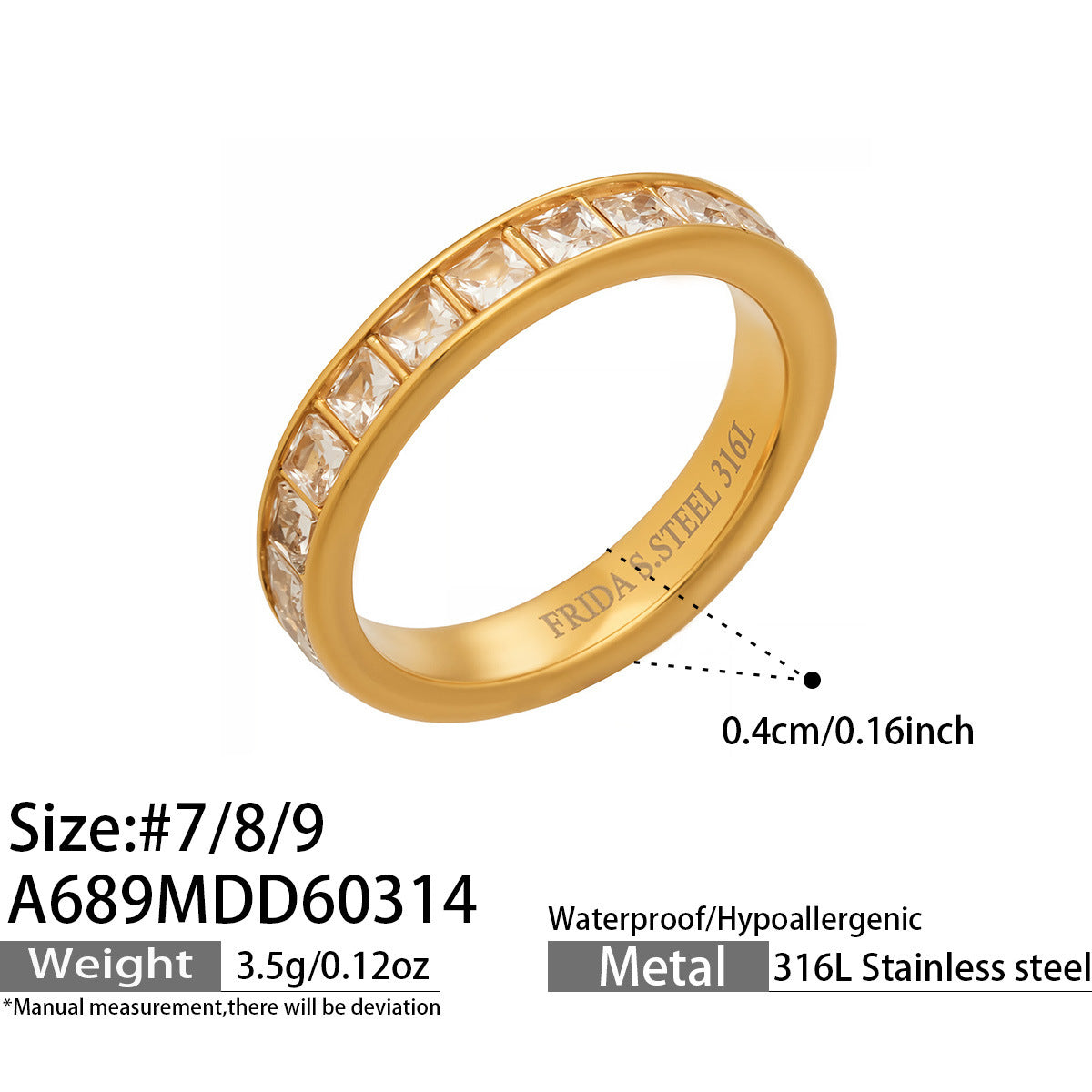 Colorful Zircon Gold Rings