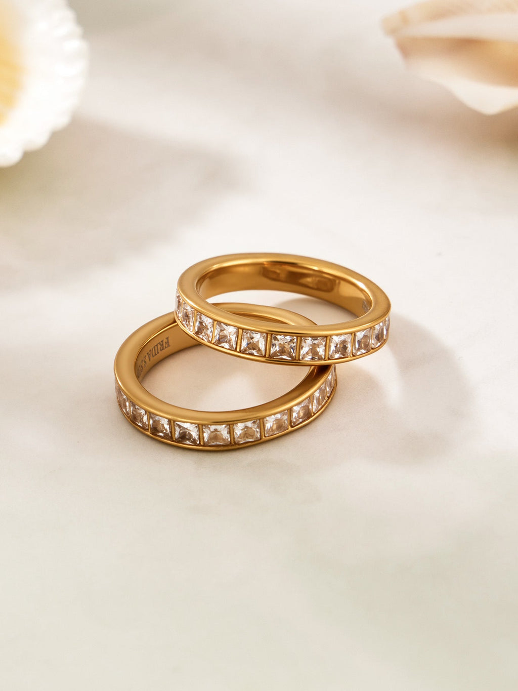 Colorful Zircon Gold Rings