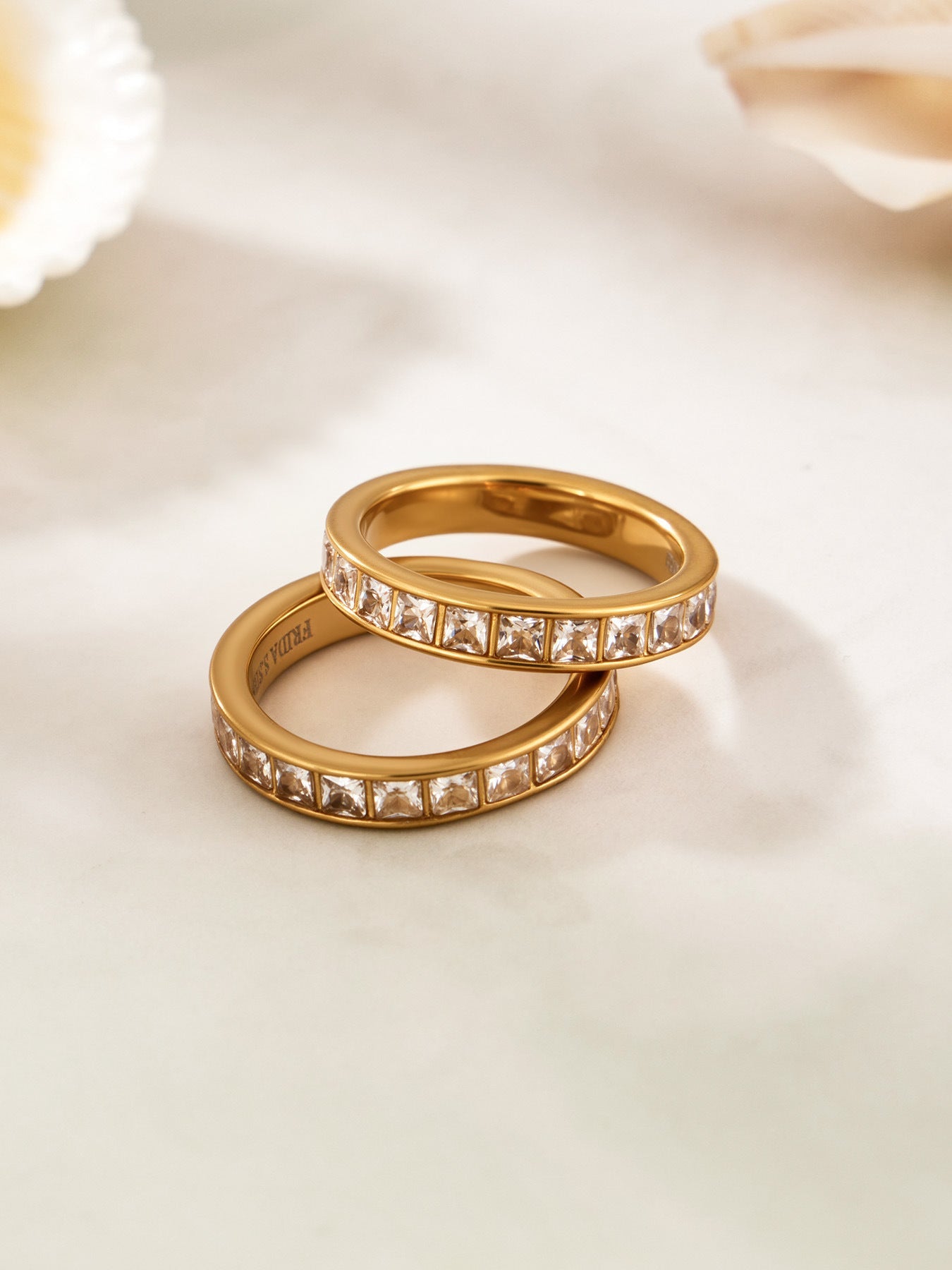 Colorful Zircon Gold Rings