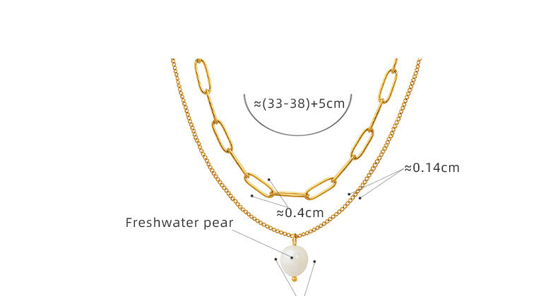 Multi-Layer Pearl Pendant Necklace