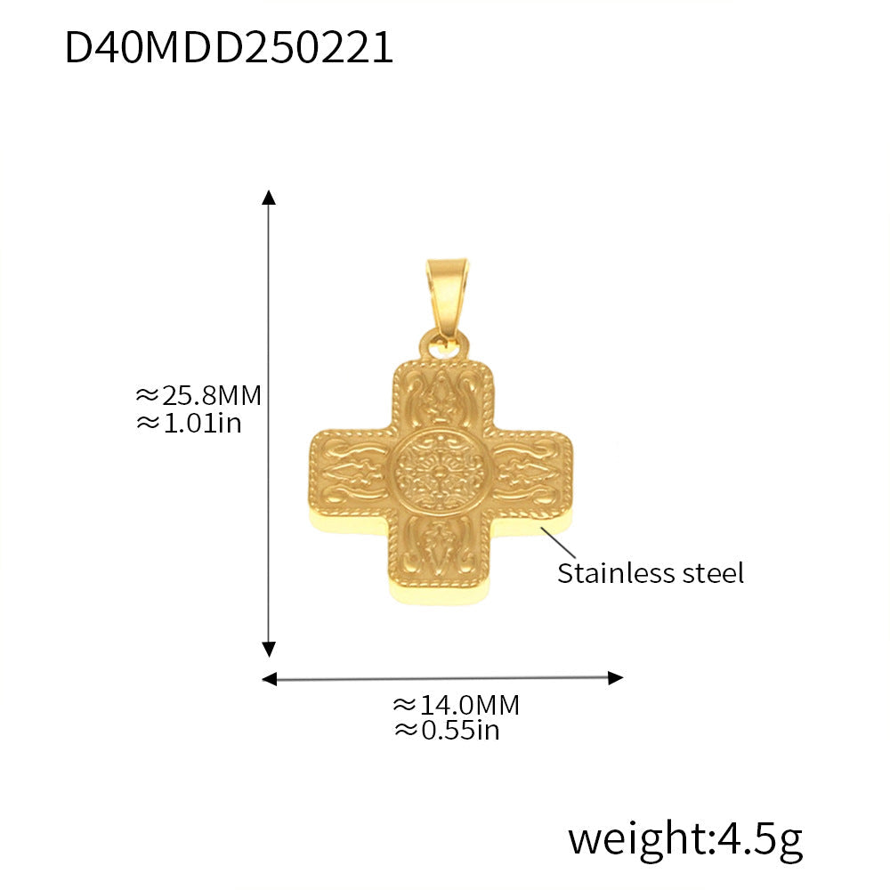 Gold Pendant Charm Necklace