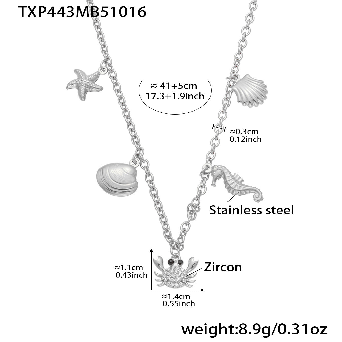Ocean & Fruit Charm Jewelry Collection