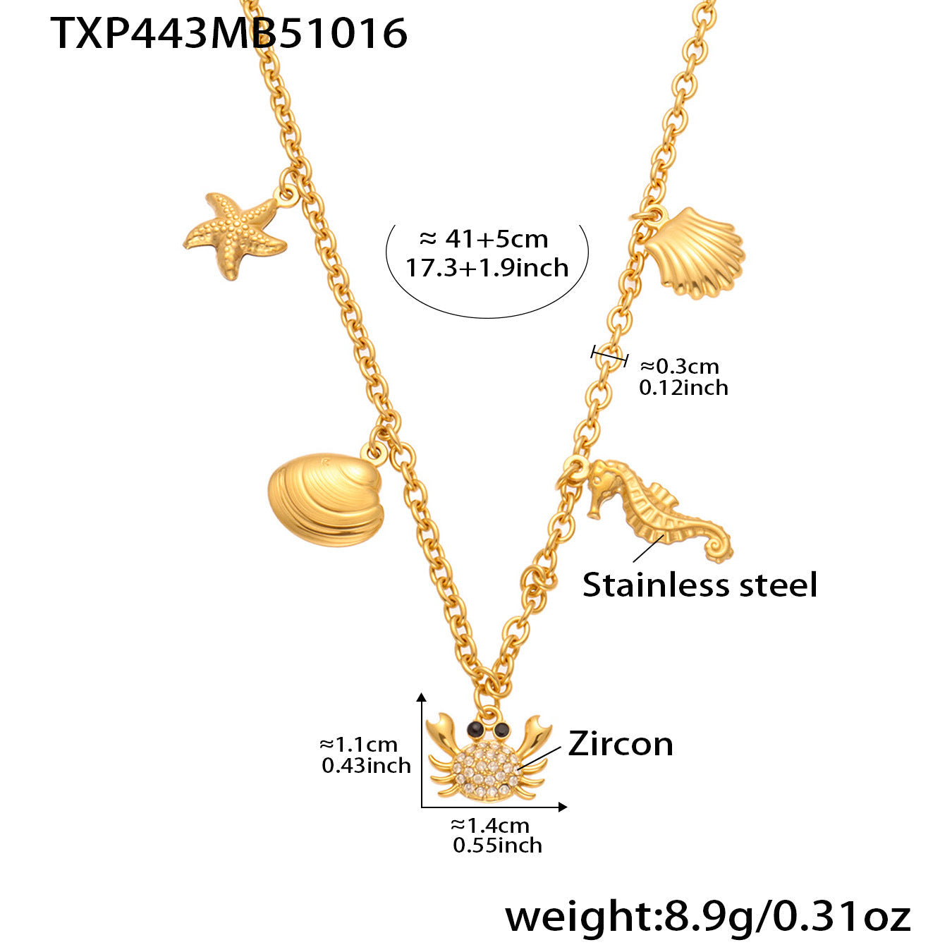 Ocean & Fruit Charm Jewelry Collection