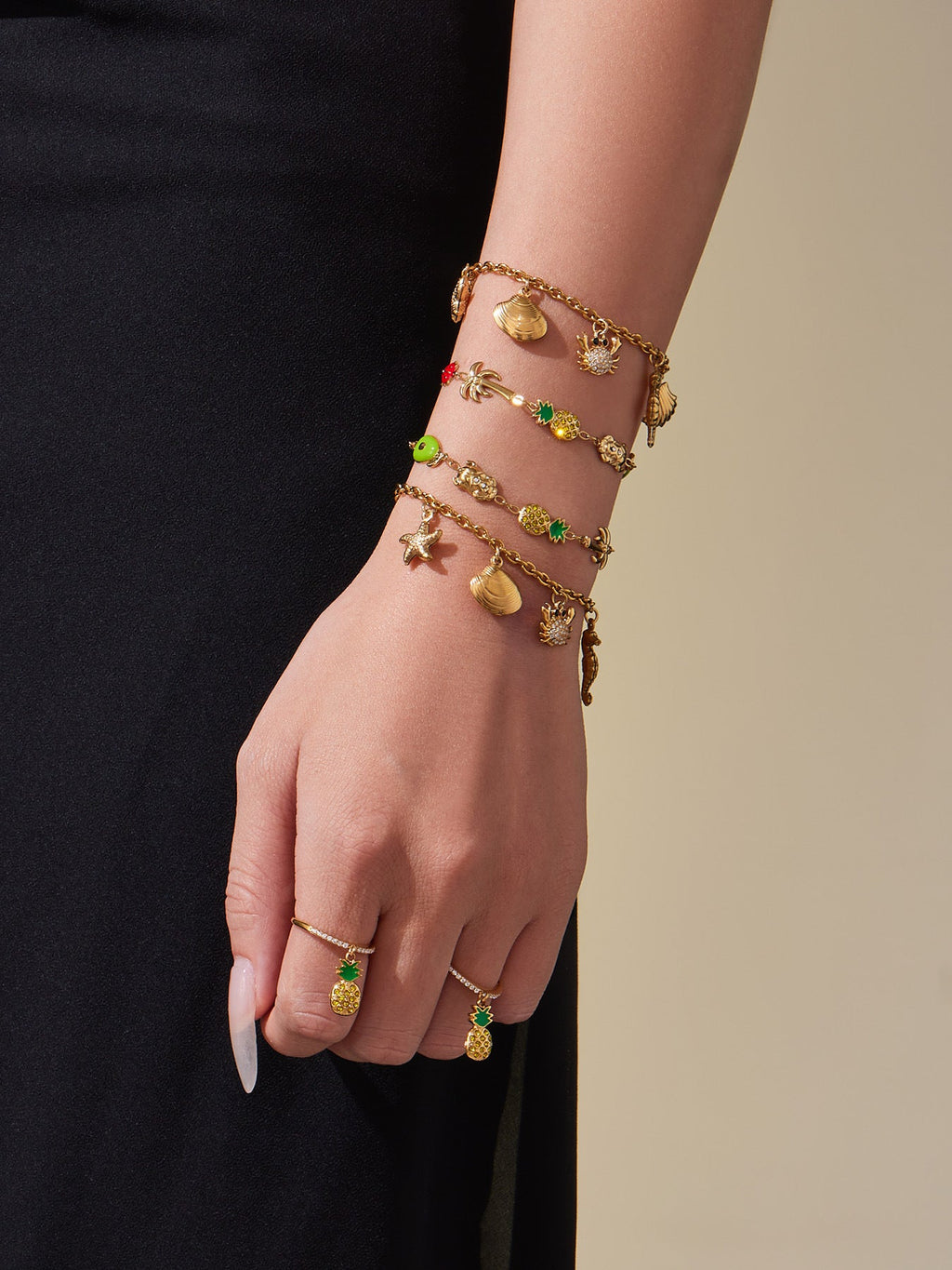 Ocean & Fruit Charm Jewelry Collection