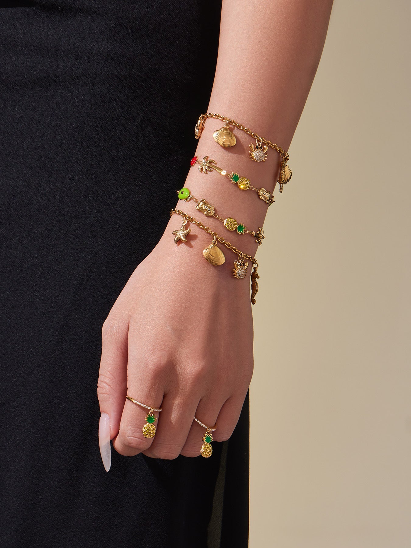 Ocean & Fruit Charm Jewelry Collection