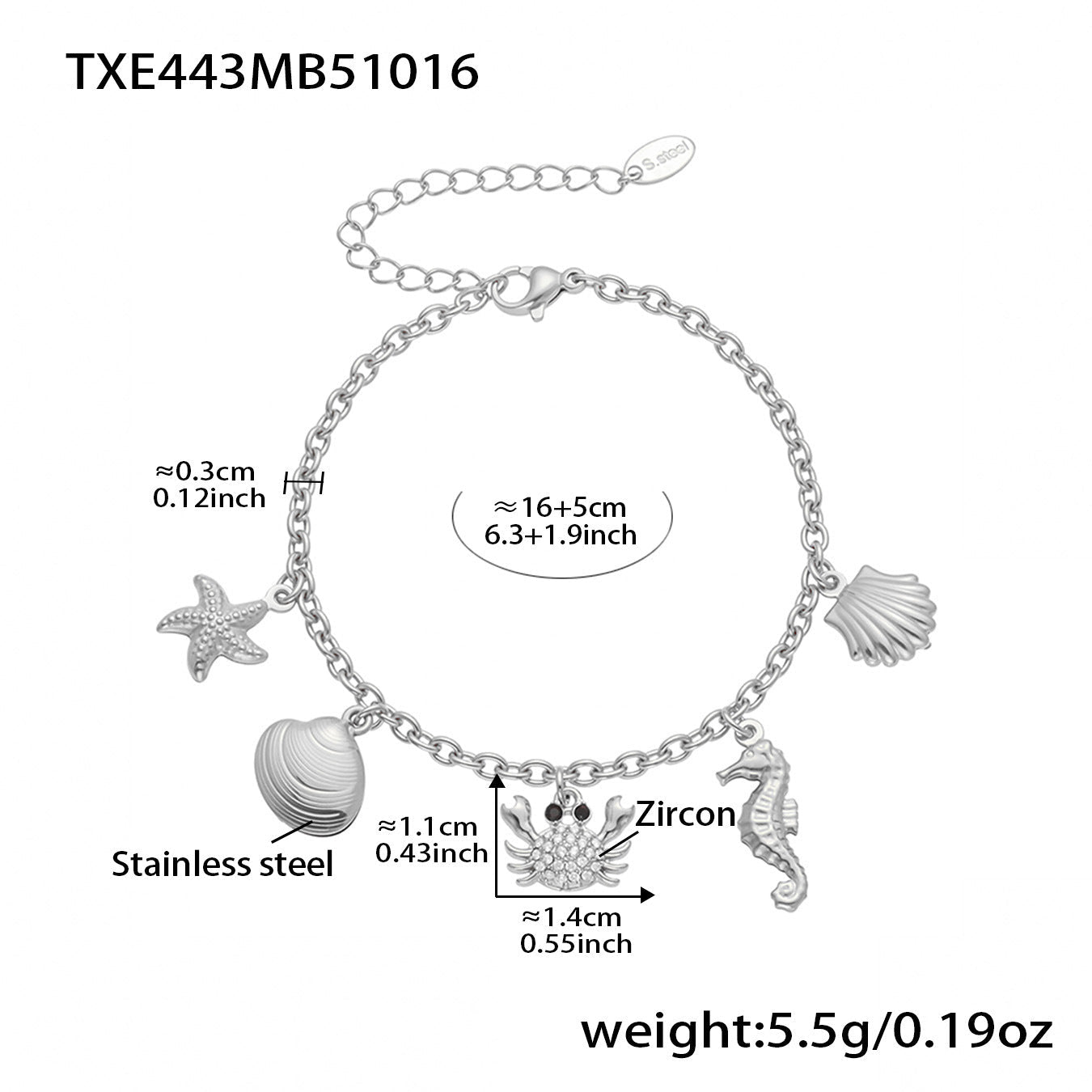 Ocean & Fruit Charm Jewelry Collection