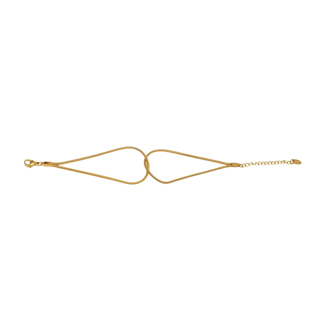 316L Stainless Steel Two-Tone Knot Snake Chain Bracelet
