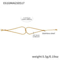 316L Stainless Steel Two-Tone Knot Snake Chain Bracelet
