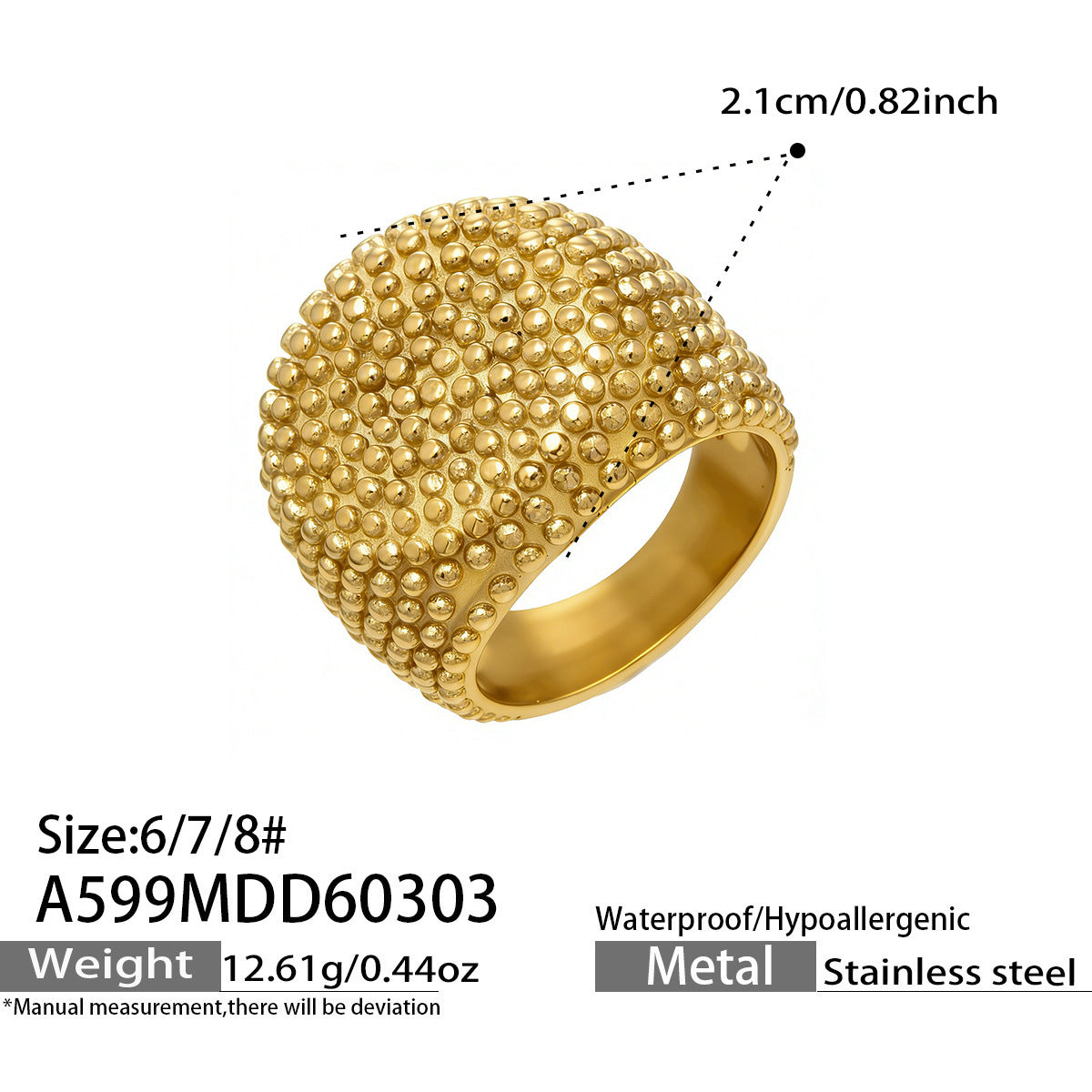 Vintage Square Wide Band Ring