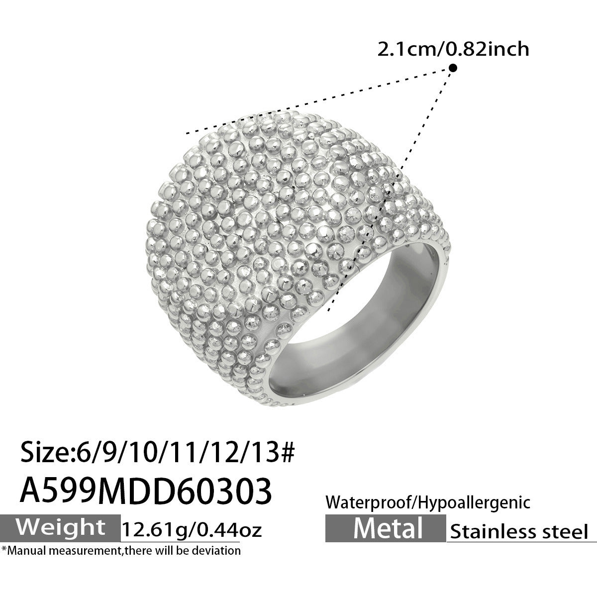 Vintage Square Wide Band Ring