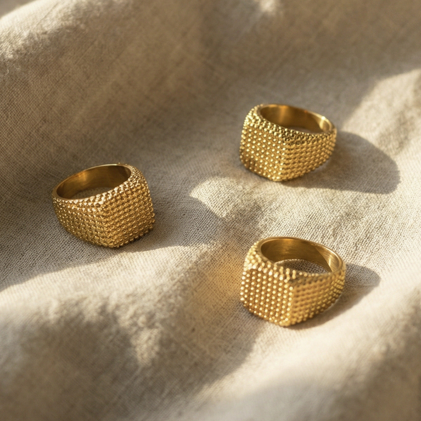 Vintage Square Wide Band Ring