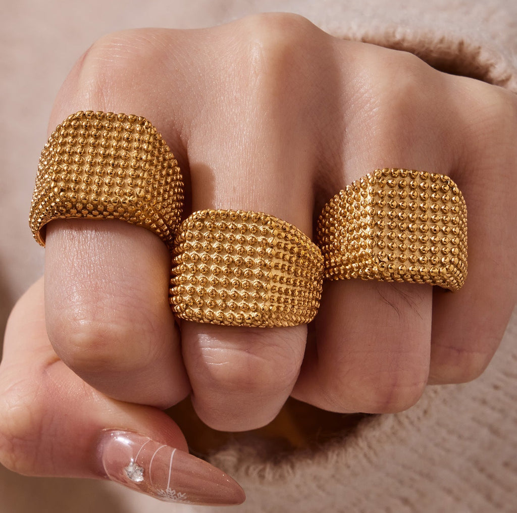 Vintage Square Wide Band Ring