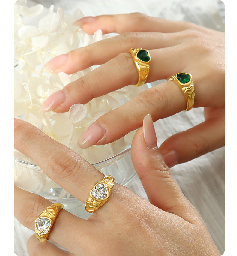 Heart Crystal Ring