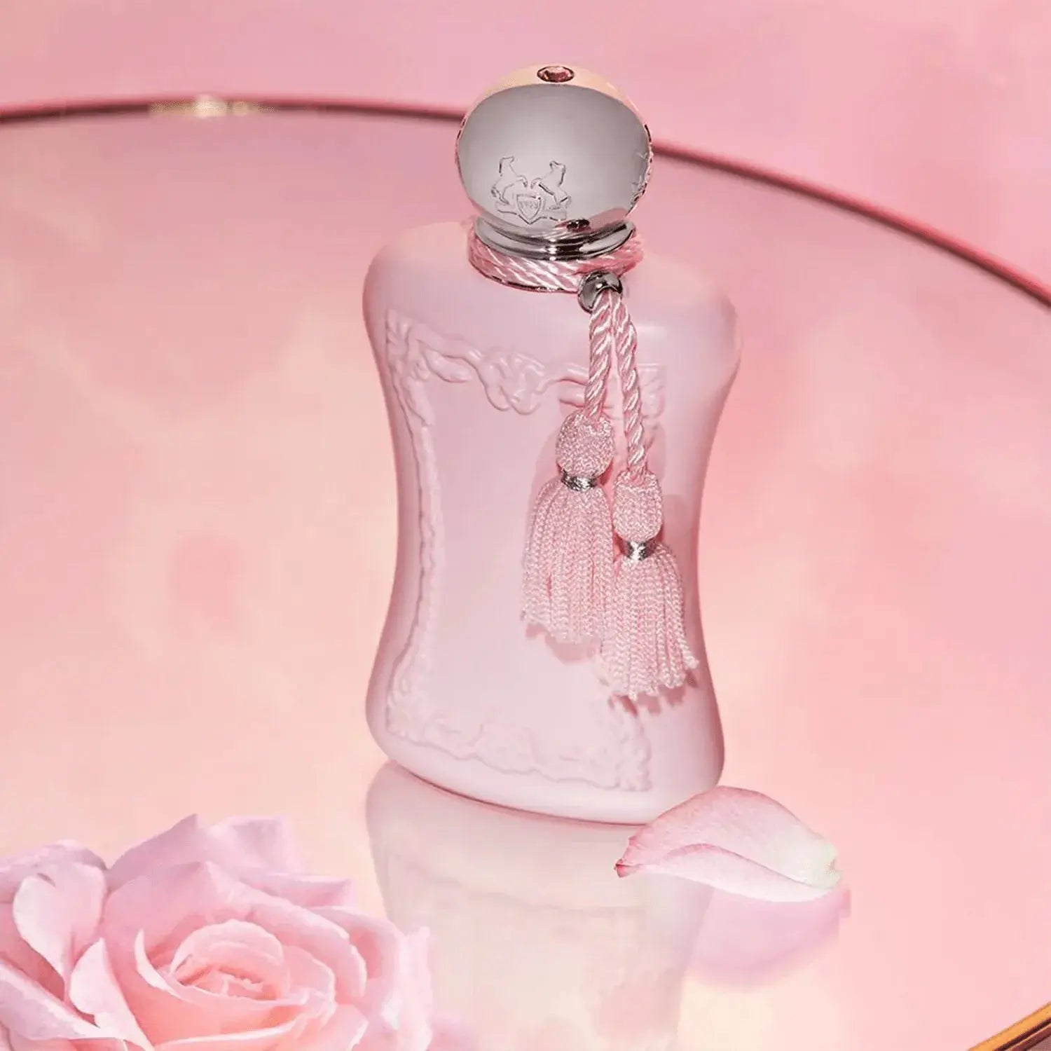 Delina La Rosee Royal Essence Perfume by Parfums de Marly EDP For Women 75 ml - MANOUNE Belly_Jewelry Earrings - Navel_Ring - Necklace - Stud - Manoune_Jewelry - Belly_Ring - Navel_Jewelry Titanium Gold_Plated