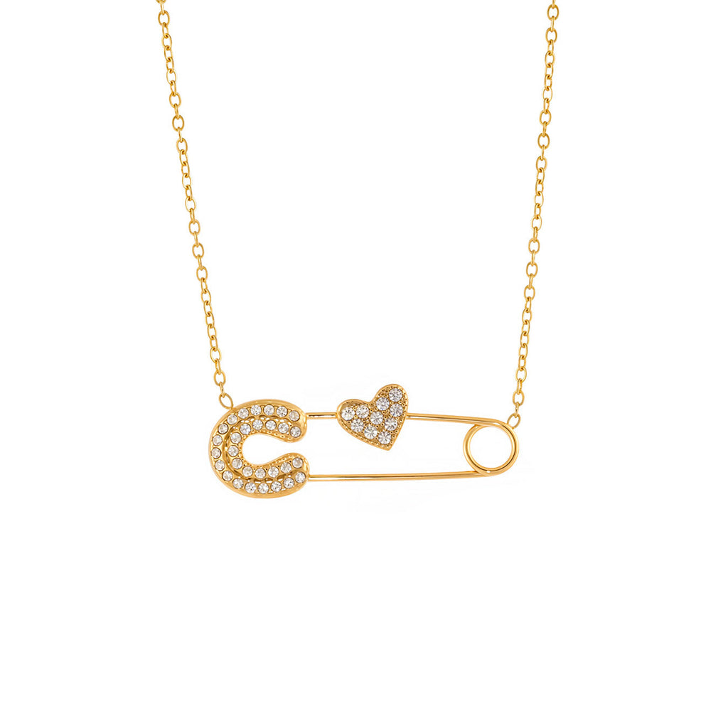 CZ Paperclip Chain Necklace