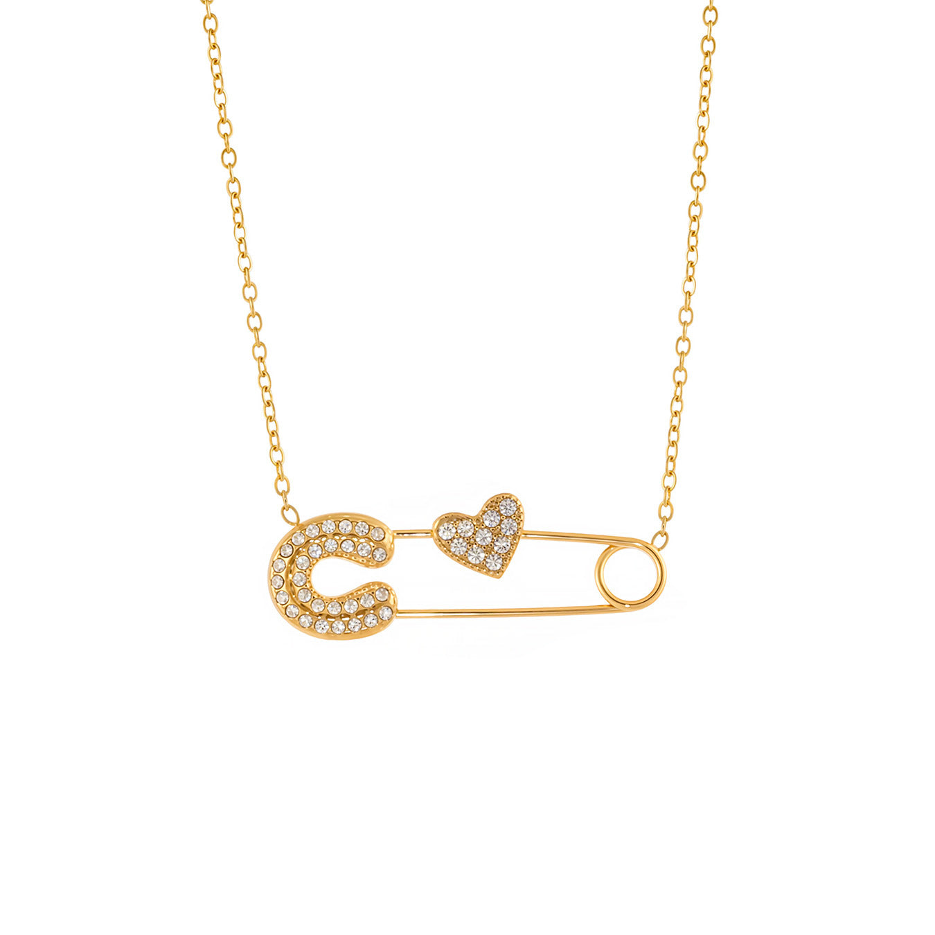 CZ Paperclip Chain Necklace