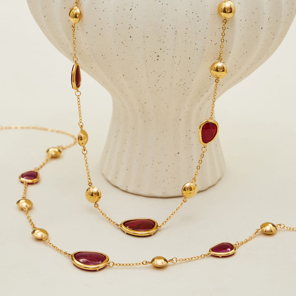 Colorful Glass Stone Jewelry Set