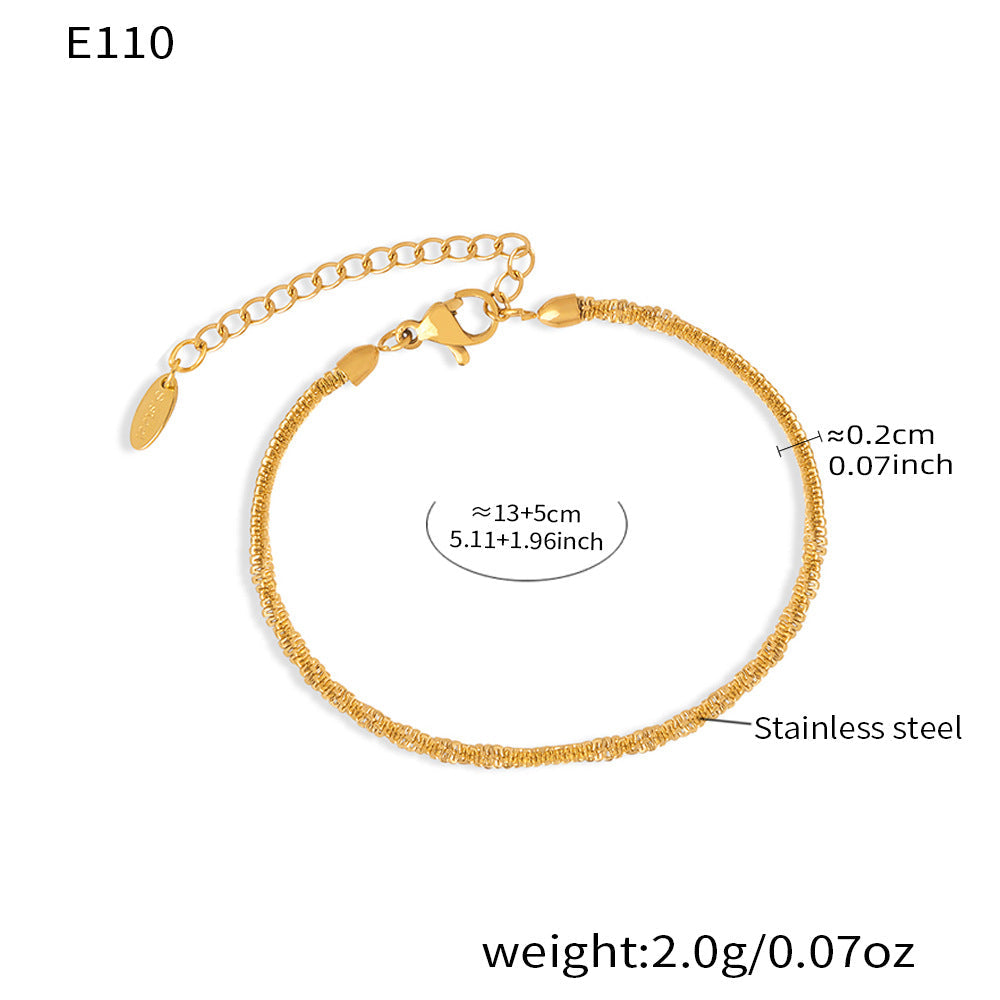 Rope Chain Necklace & Bracelet Set