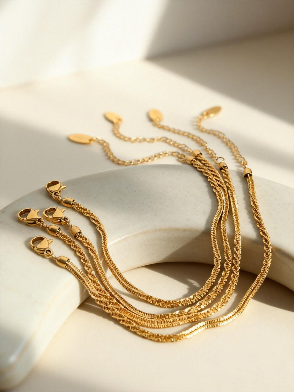 Rope Chain Necklace & Bracelet Set
