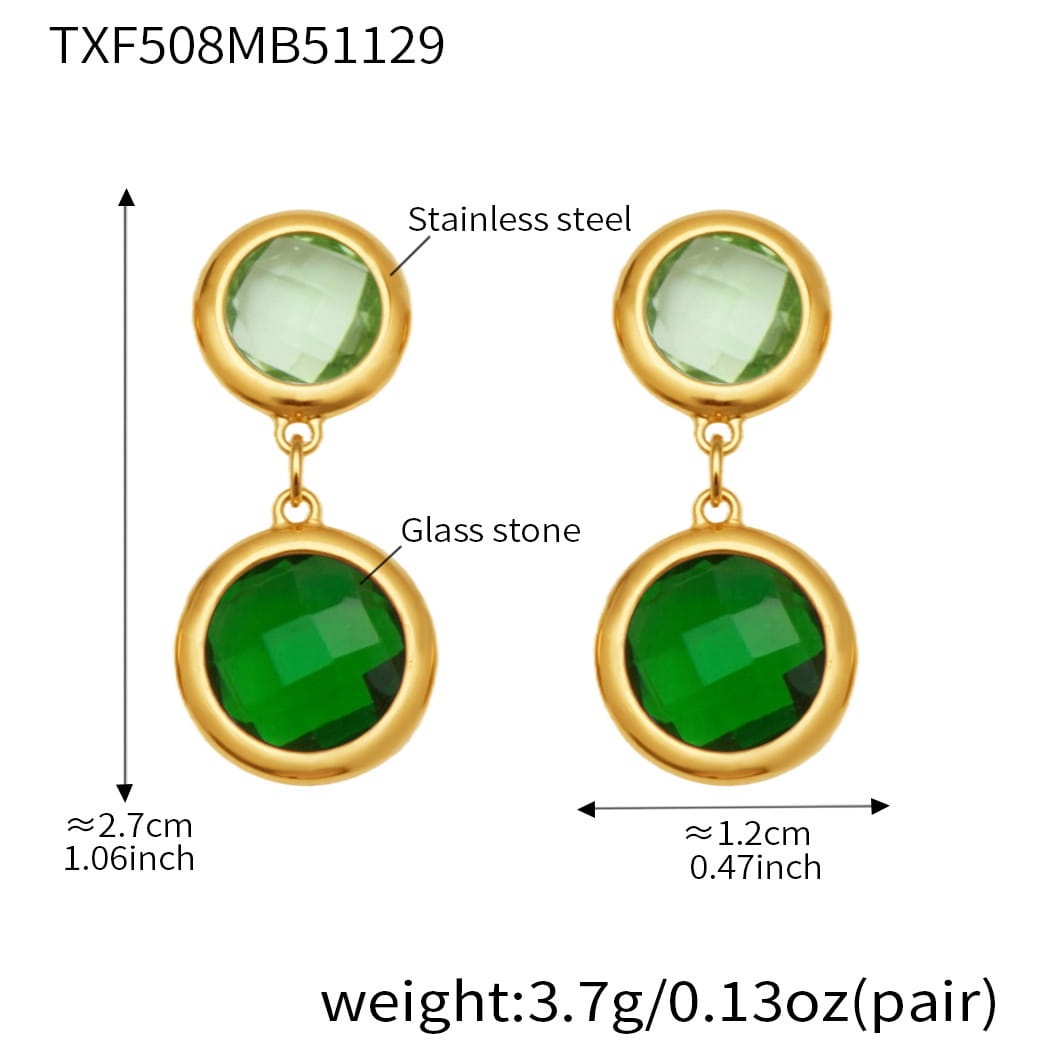 Round Bezel CZ Jewelry Set