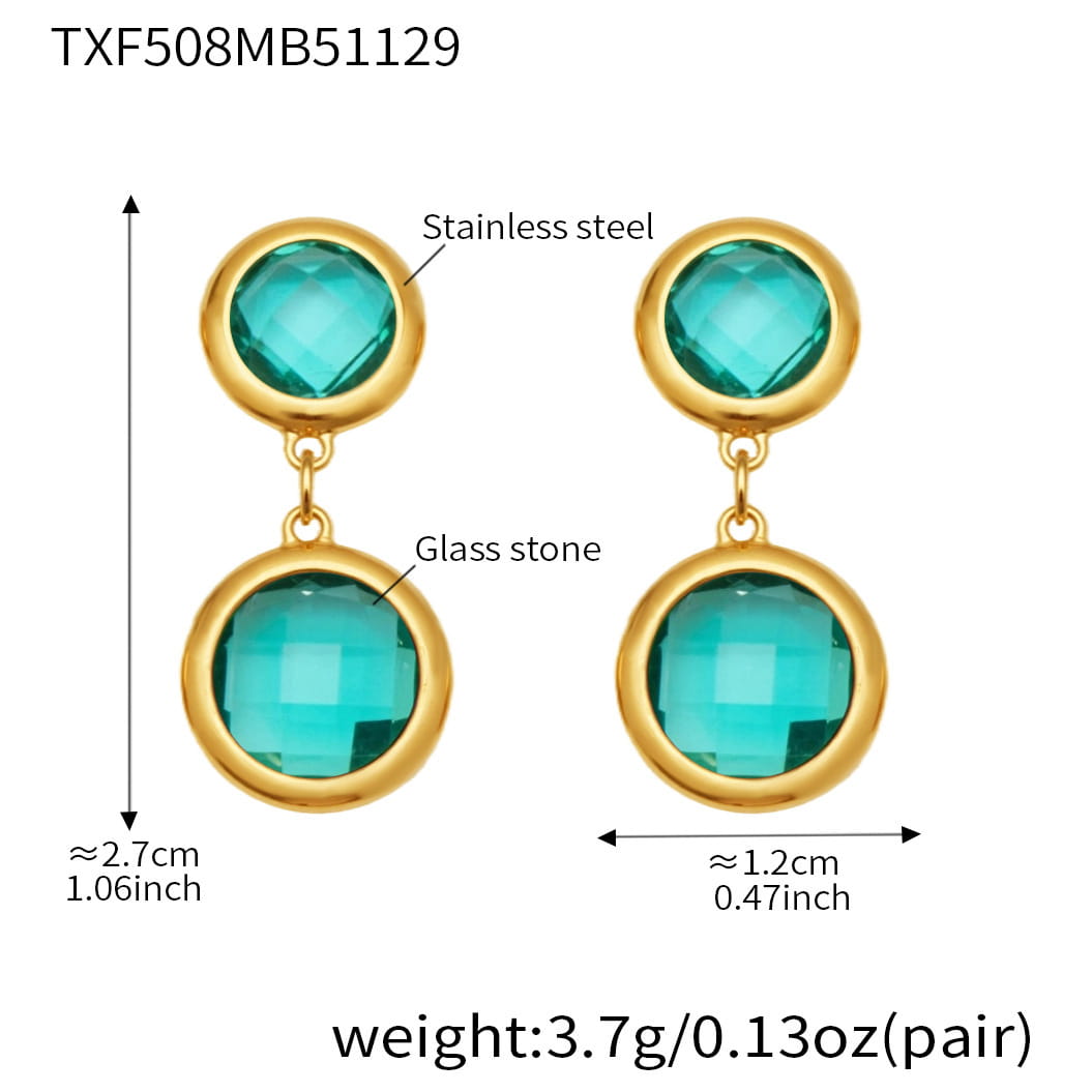 Round Bezel CZ Jewelry Set
