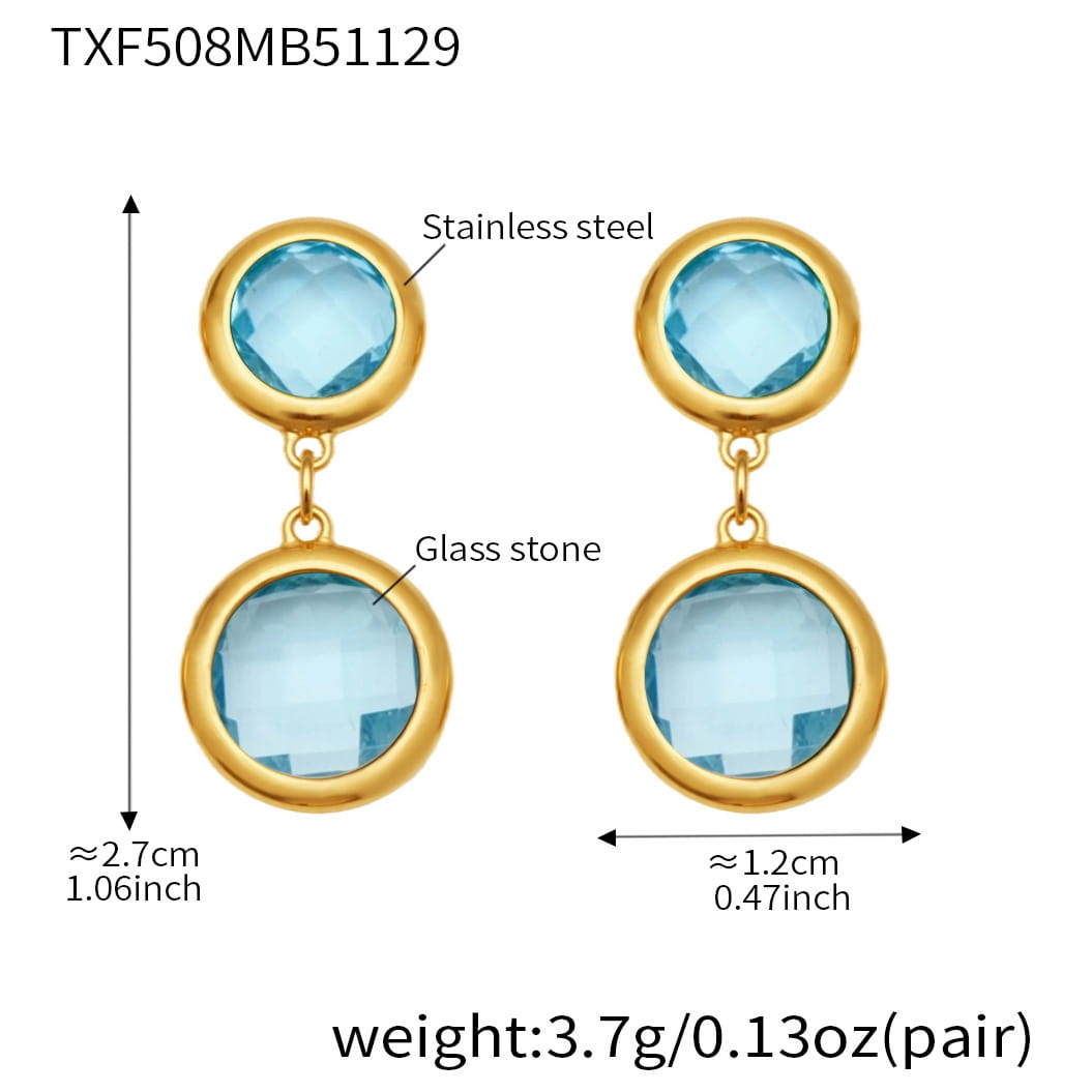 Round Bezel CZ Jewelry Set