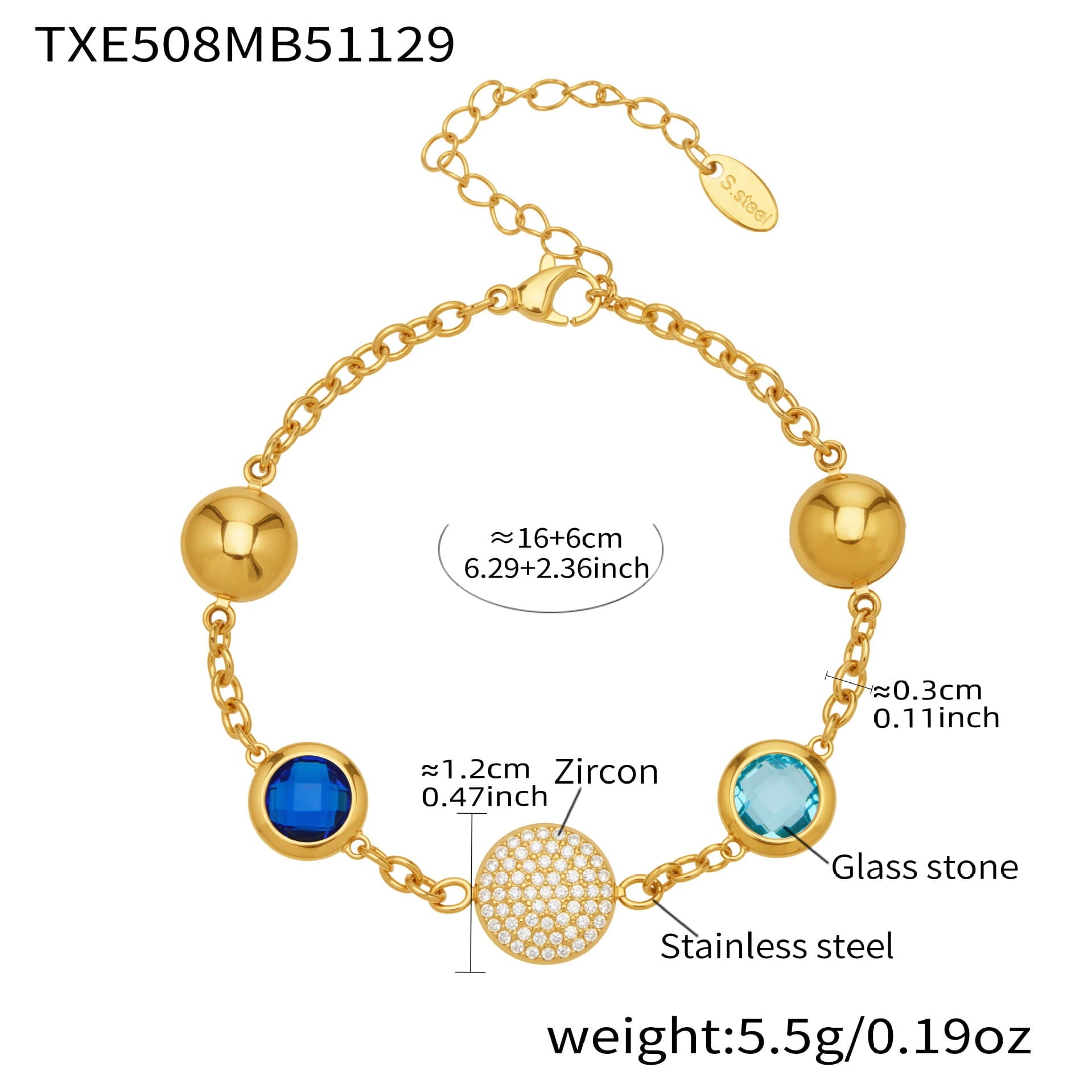 Round Bezel CZ Jewelry Set