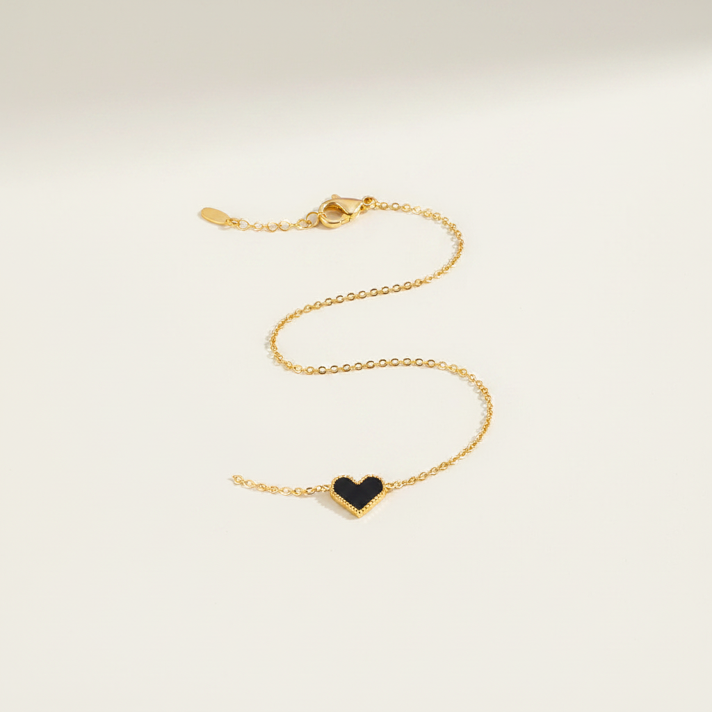 French Heart Necklace and Earrings Set luxury studio photo