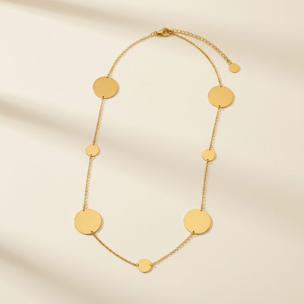 Geometric Circle Jewelry Set luxury studio photo