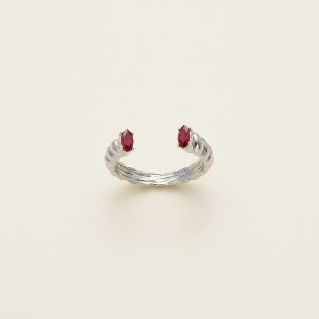 Zircon and Glass Stone Ring luxury studio photo