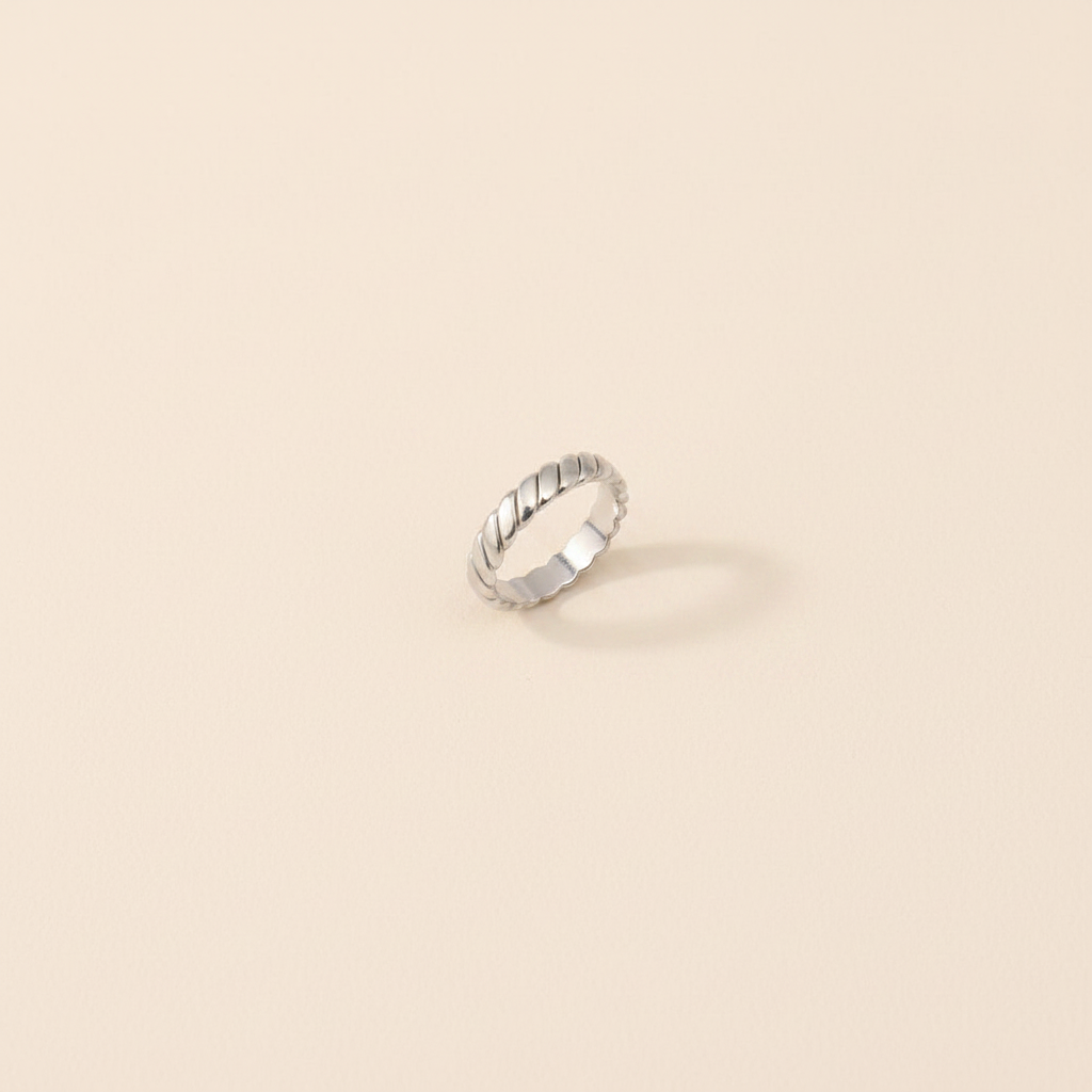 Geometric Band Ring luxury studio photo