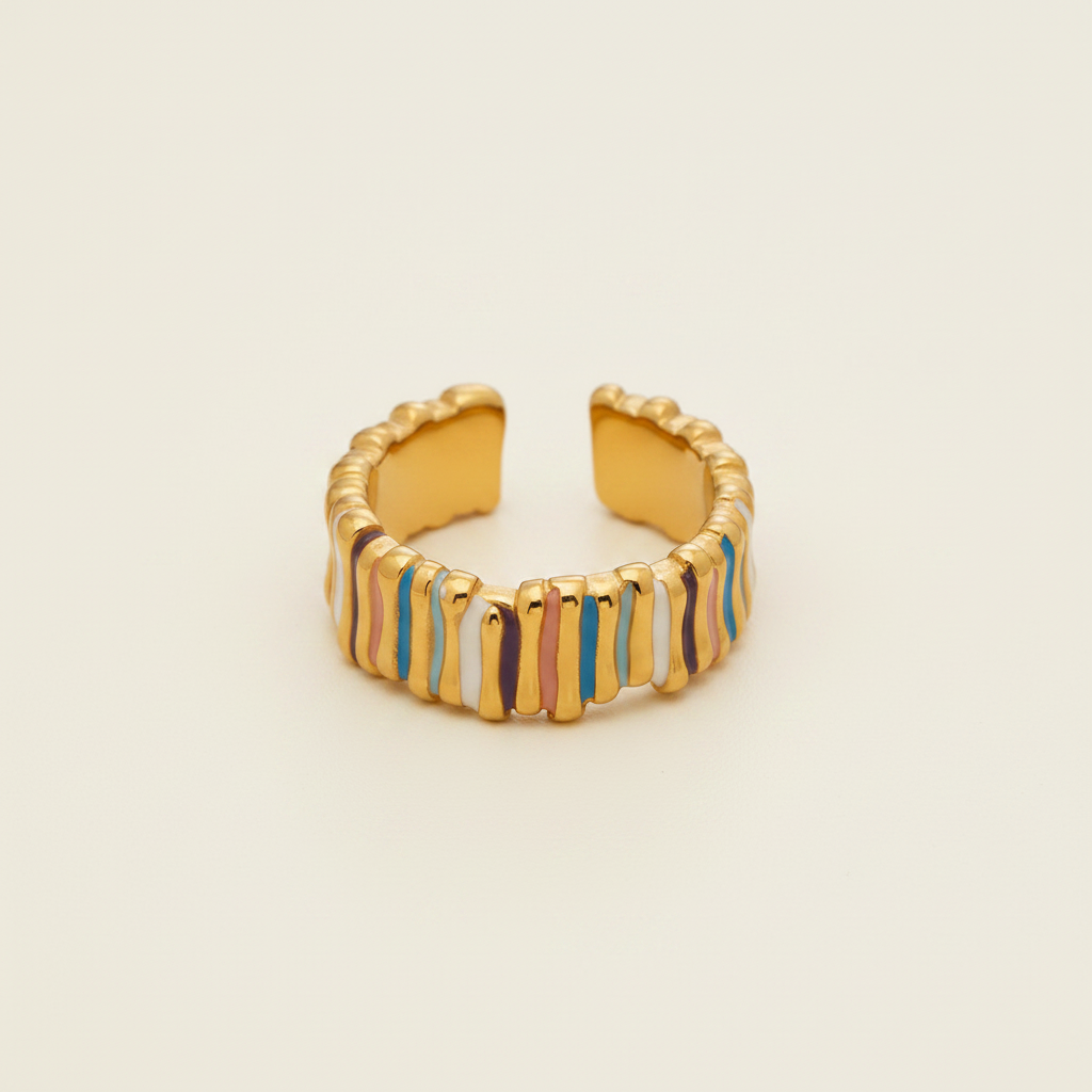 Dopamine Enamel Open Ring luxury studio photo