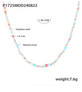 Natural Stone Heishi Bead Necklace