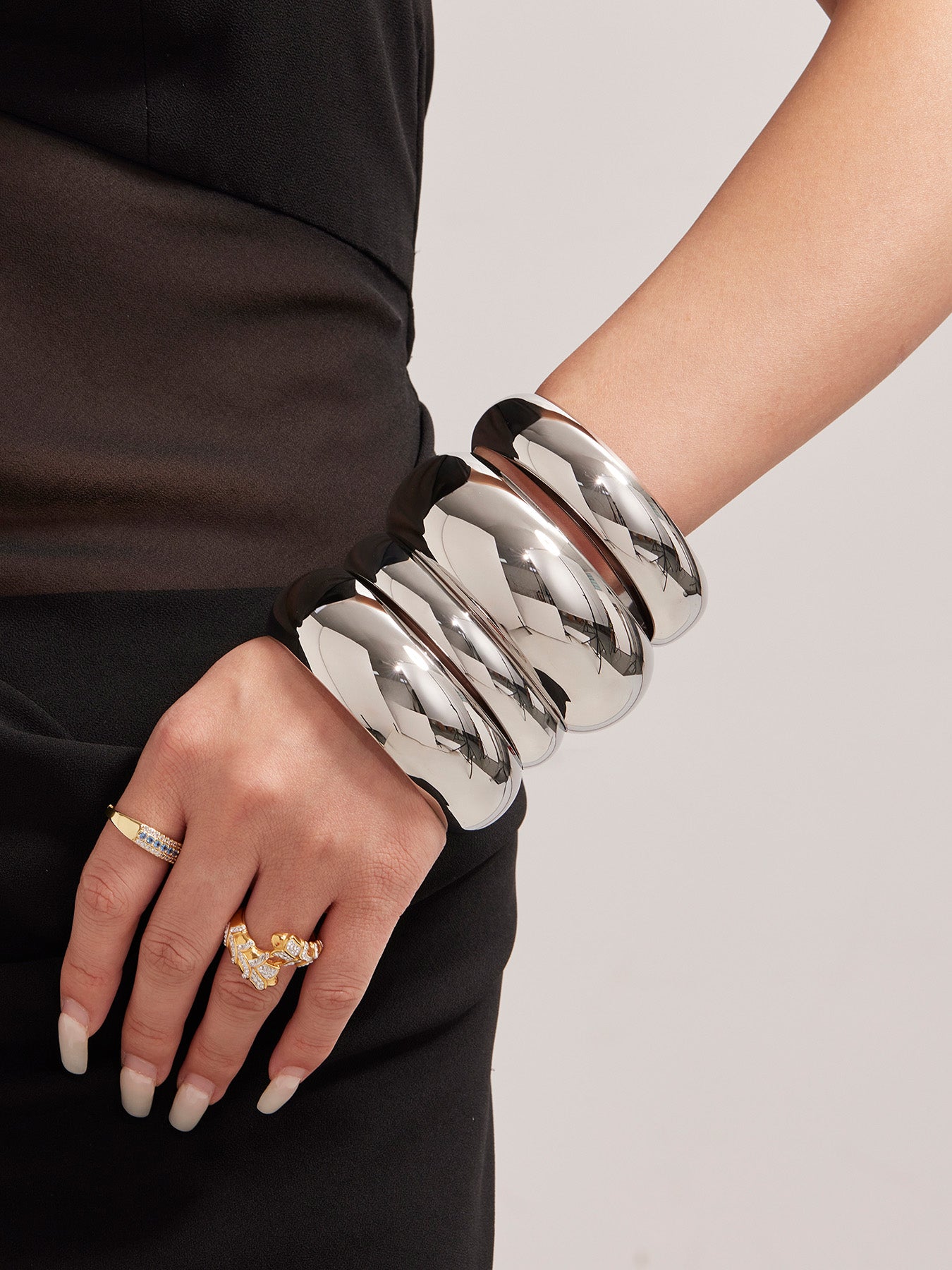 Wide Spherical Cuff Bracelet