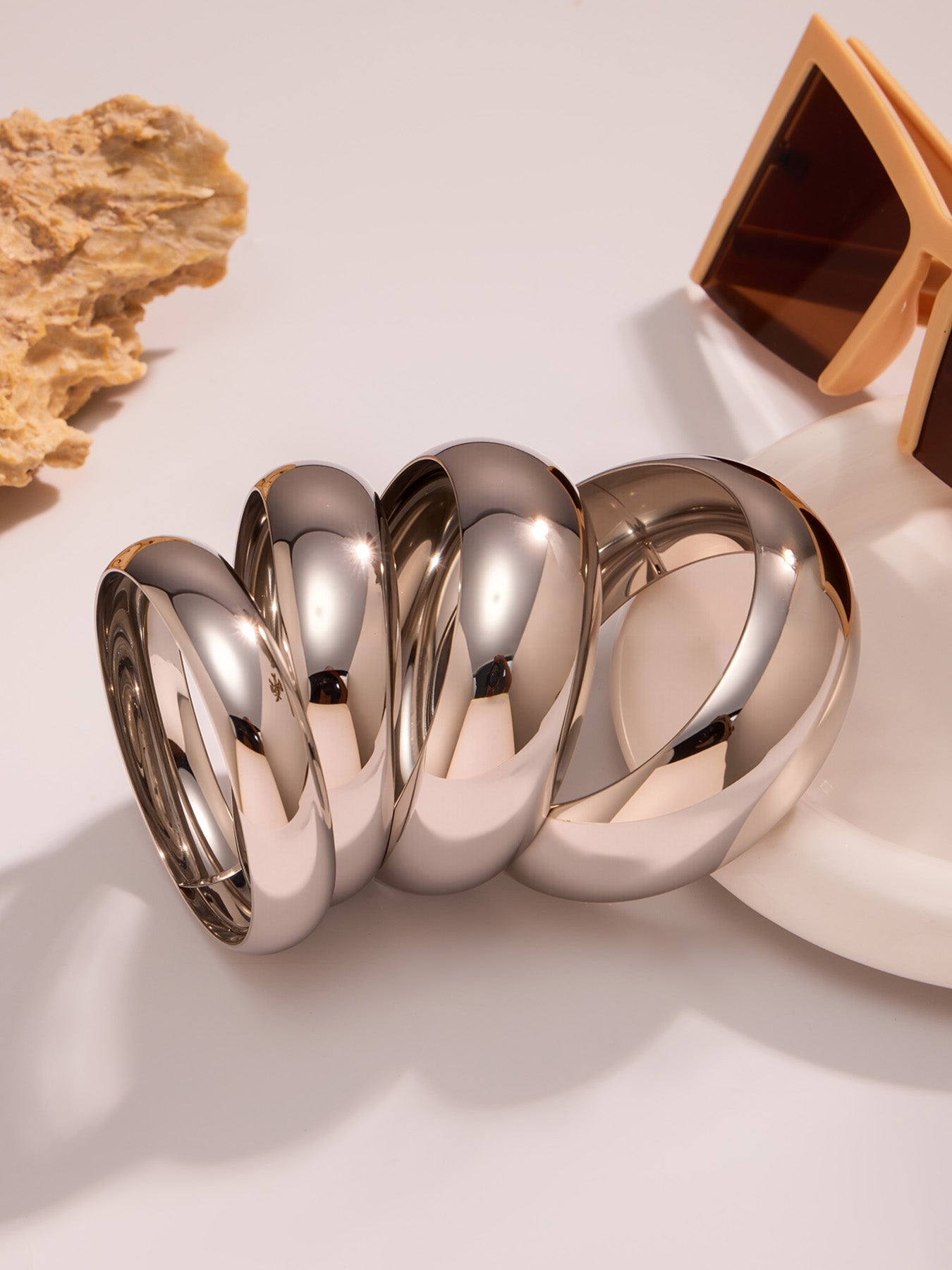 Wide Spherical Cuff Bracelet