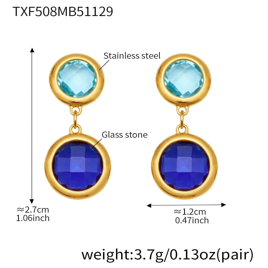 Round Bezel CZ Jewelry Set