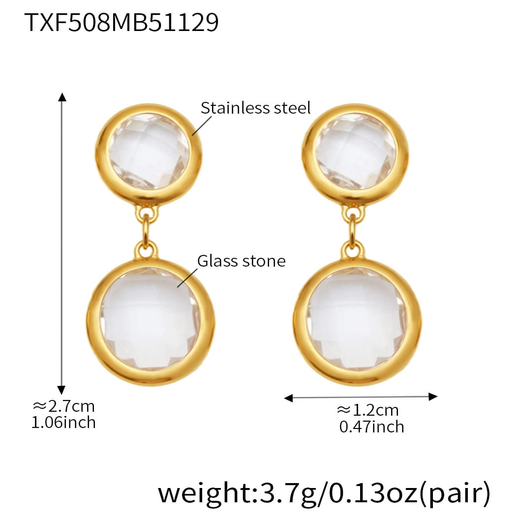 Round Bezel CZ Jewelry Set