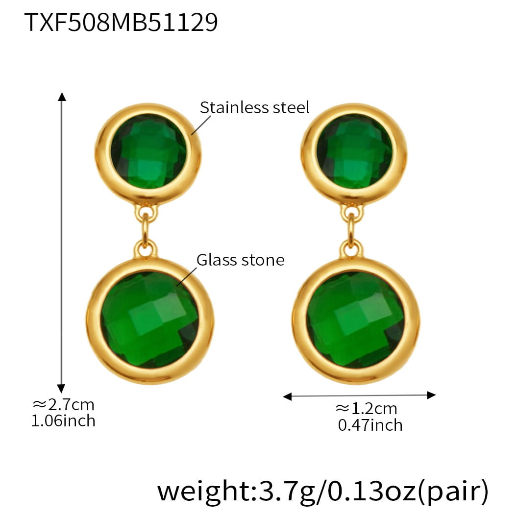 Round Bezel CZ Jewelry Set