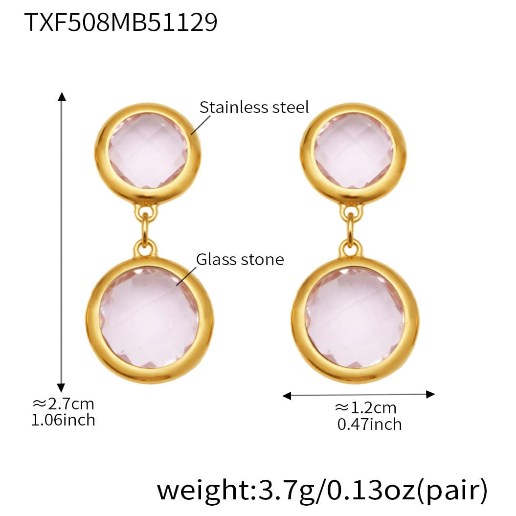 Round Bezel CZ Jewelry Set