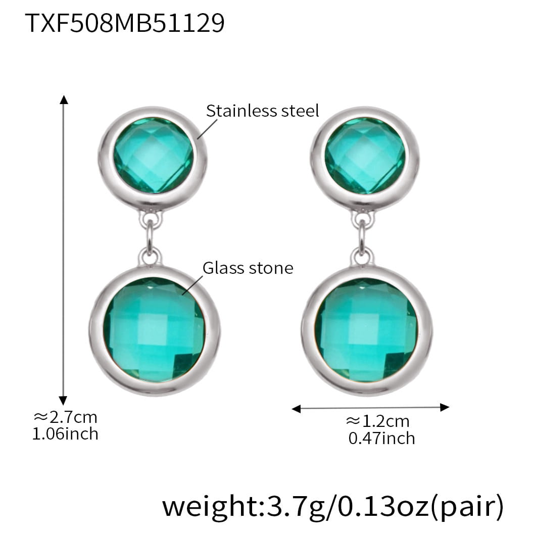 Round Bezel CZ Jewelry Set