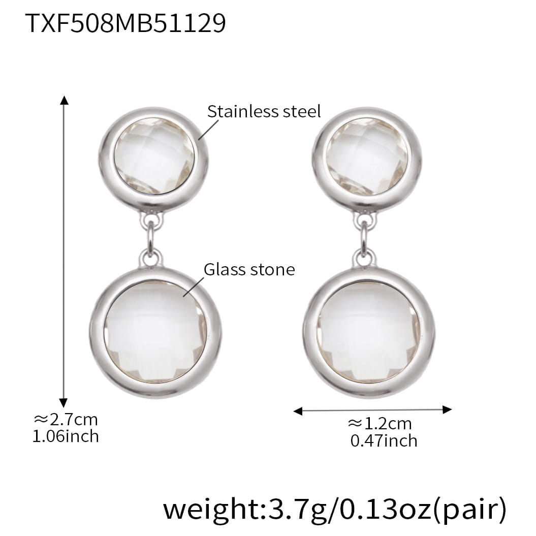 Round Bezel CZ Jewelry Set