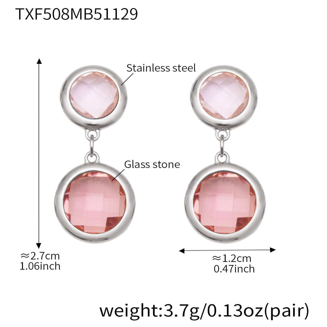 Round Bezel CZ Jewelry Set