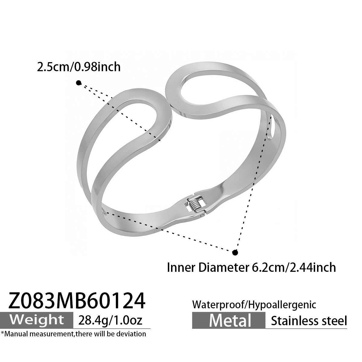 316L Stainless Steel 18K Gold PVD Minimalist Geometric Bracelet